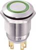 TRU COMPONENTS TC-8904664 Vandalismebestendige druktoets 250 V/AC 5 A 1x uit/(aan) Moment Groen IP65 1 stuk(s)