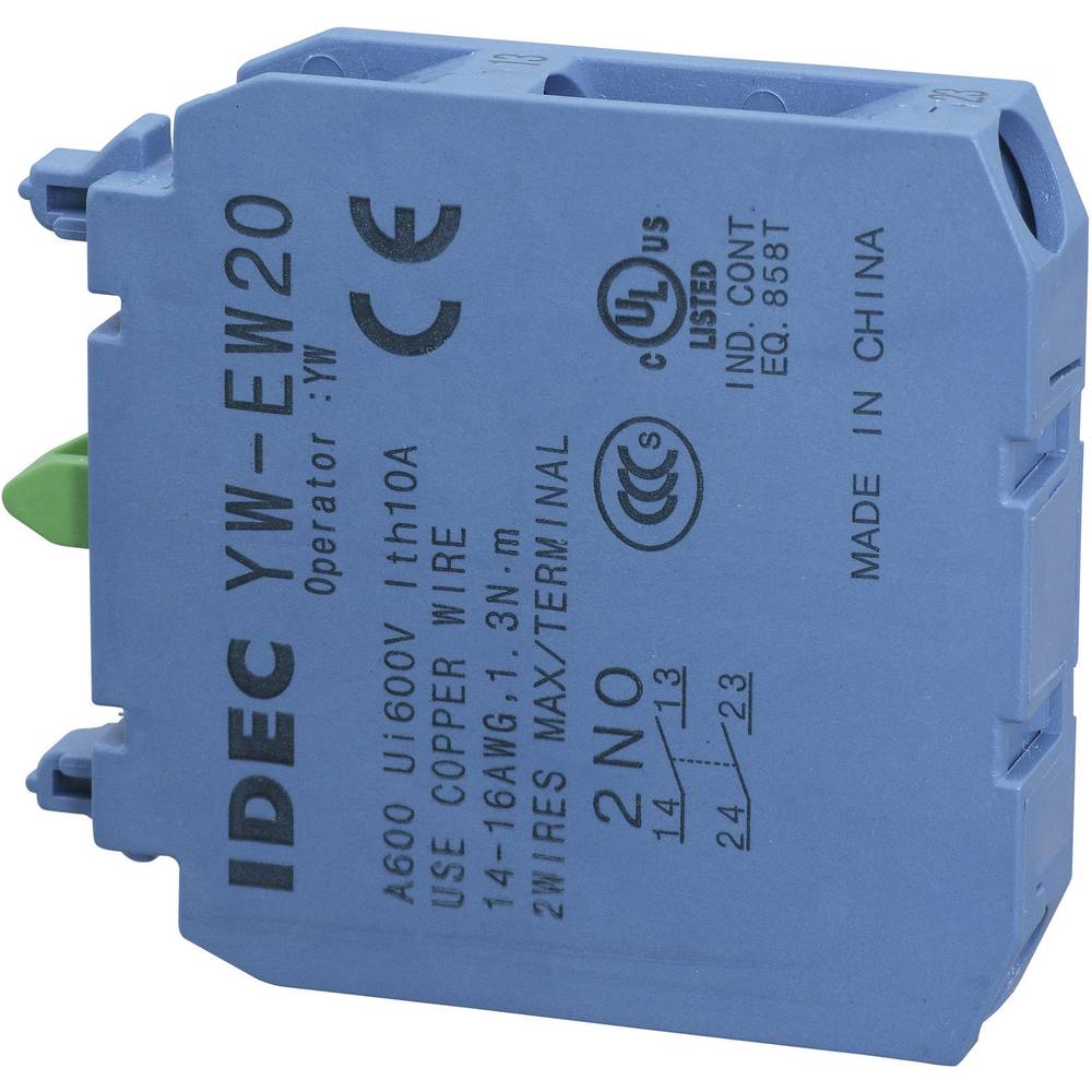 Idec YW-EW20 Contactelement 2x NO Moment 240 V/AC 1 stuk(s)