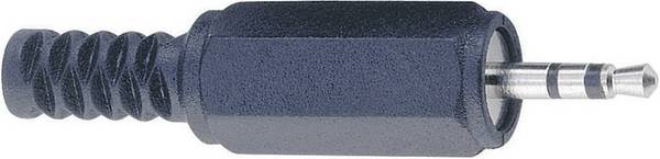 BKL Electronic 1107002 Jackplug 2,5 mm Stekker, recht Aantal polen: 3 Stereo Zwart 1 stuk(s)