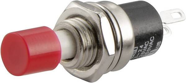 TRU COMPONENTS 1587869 TC-R13-24A1-05 RD Druktoets 250 V/AC 1.5 A 1x uit/(aan) Moment 1 stuk(s)