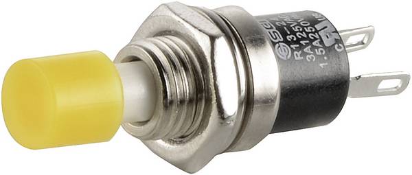TRU COMPONENTS 1587870 TC-R13-24A1-05 YE Druktoets 250 V/AC 1.5 A 1x uit/(aan) Moment 1 stuk(s)