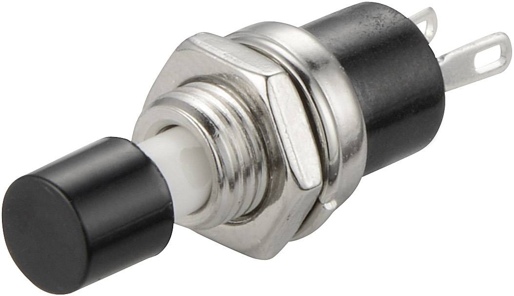 TRU COMPONENTS 1587876 TC-R13-24A1-05-BK Druktoets 250 V/AC 1.5 A 1x uit/(aan) Moment 1 stuk(s)