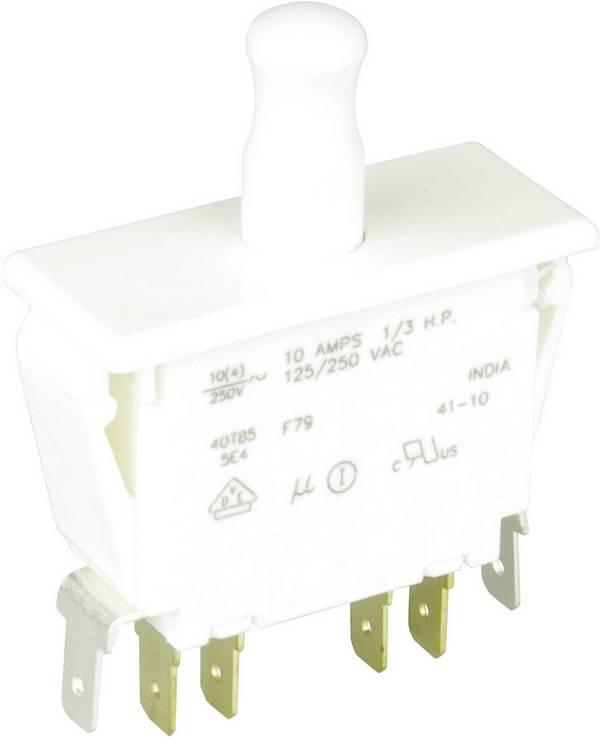 ZF F79-66A F79-66A Druktoets 250 V/AC 10 A 2x aan/(aan) Moment    1 stuk(s)