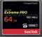 CompactFlash-kaart van SanDisk Extreme PRO met 64 GB opslagcapaciteit en 160 MB/s overdrachtssnelheid.