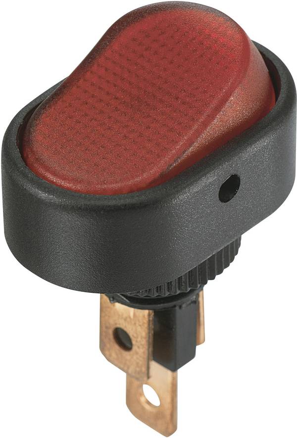 TRU COMPONENTS Wipschakelaar TC-R13-133B3 12 V/DC 30 A 1x uit/aan  Continu 1 stuk(s)  Rood