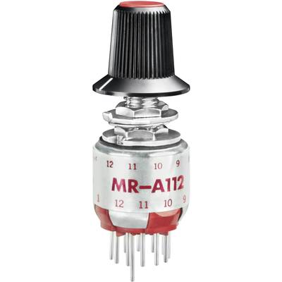 NKK Switches MRA112-A MRA112-A Draaischakelaar 125 V/AC 0.25 A Schakelposities 12 1 x 30 °  1 stuk(s) 