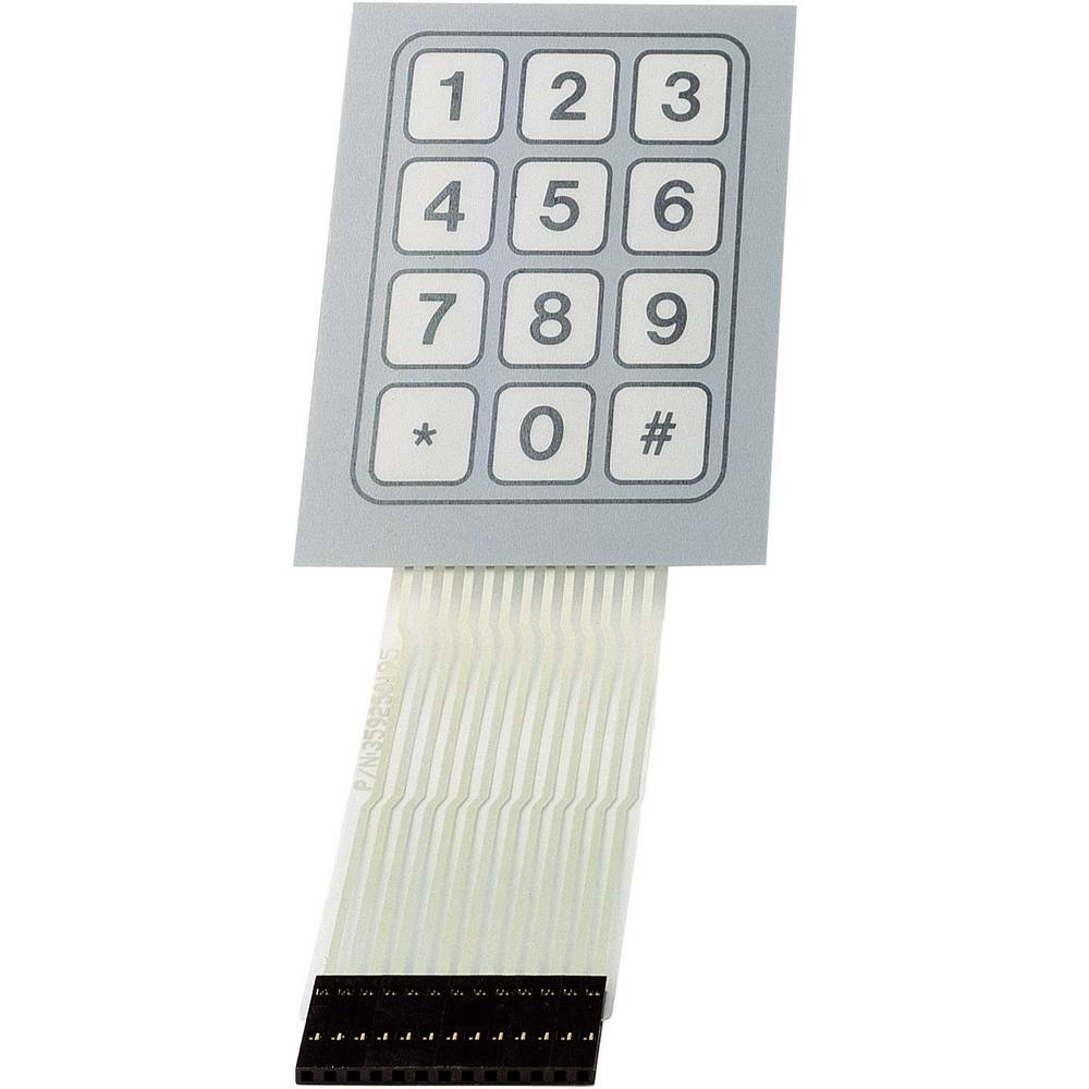 TRU COMPONENTS SU709948 Folietoetsenbord Keypad matrix 1 x 12 1 stuk(s)
