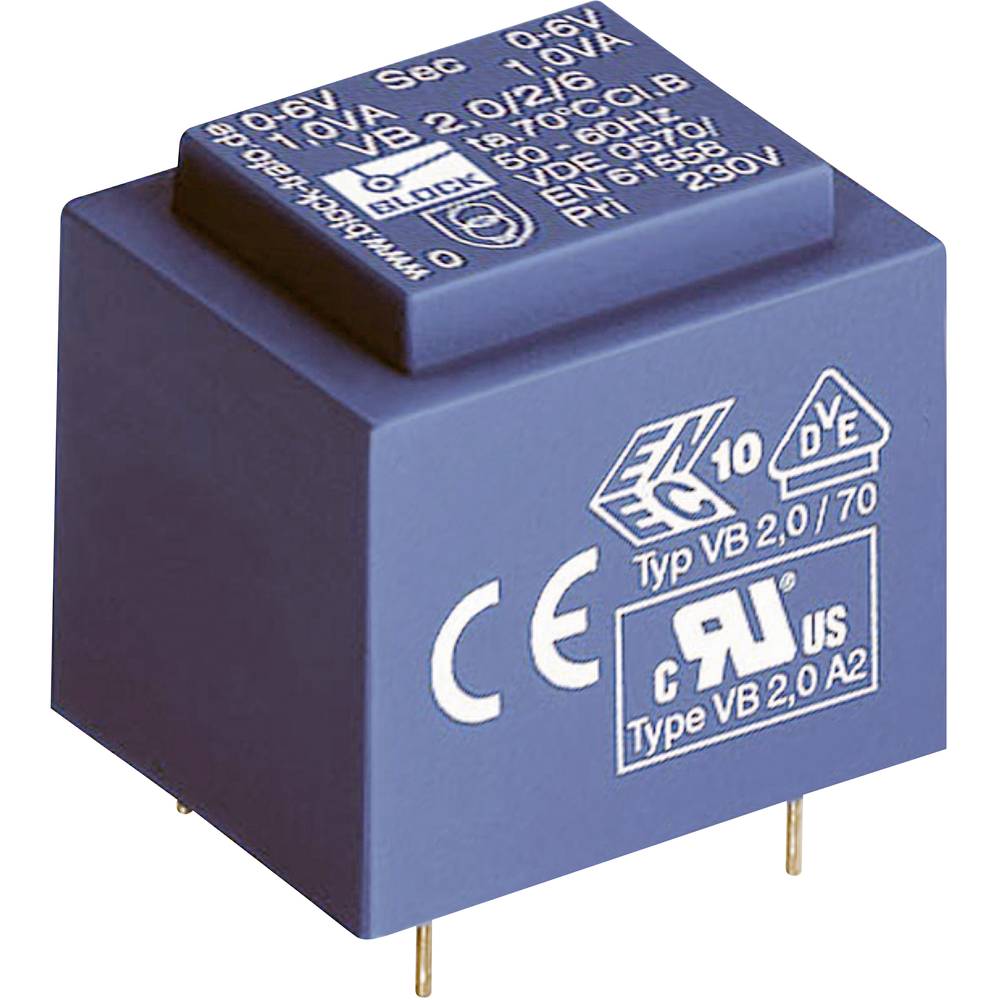 Block VB 3,2/2/24 Printtransformator 1 x 230 V 2 x 24 V/AC 3.2 VA 66 mA