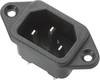 TRU COMPONENTS 781/SW Apparaatstekker (koud) Stekker, inbouw verticaal Totaal aantal polen: 3 10 A Zwart 1 stuk(s)