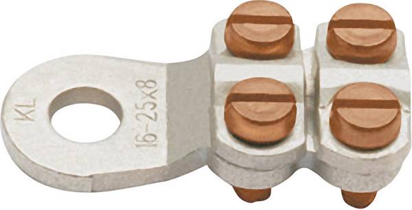 Klauke 584R8 Ringkabelschoen 4 schroeven Dwarsdoorsnede (max.): 25 mm² Schachtdiameter: 8.5 mm Ongeïsoleerd Metaal 1 stuk(s)