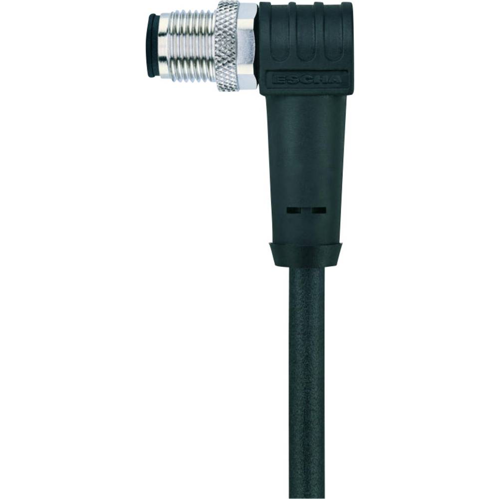 Escha 8046999 Sensor/actuator connector, geassembleerd M12 Aantal polen: 8 Stekker, haaks 5.00 m 1 stuk(s)