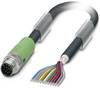 Phoenix Contact 1430064 Sensor/actuator connector, geassembleerd M12 Aantal polen (sensoren): 12 Stekker, recht 5.00 m 1 stuk(s)