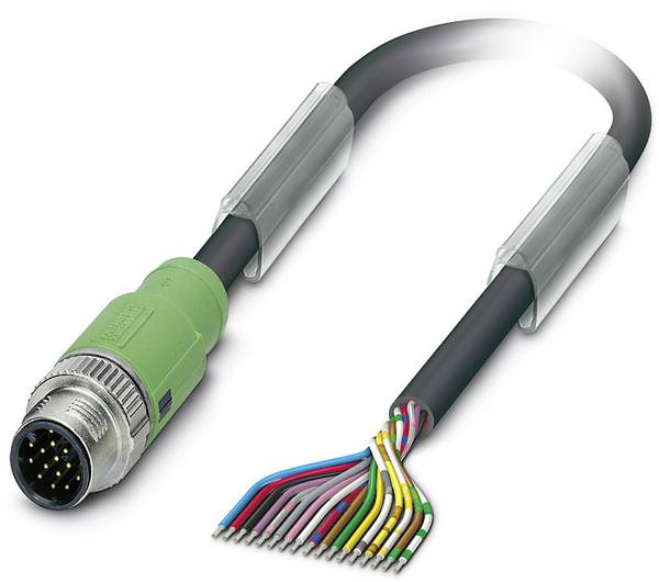 Phoenix Contact 1555266 Sensor/actuator connector, geassembleerd M12 Aantal polen (sensoren): 17 Stekker, recht 1.50 m 1 stuk(s)