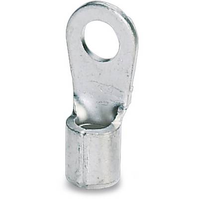 Metalen kabelschoen met rond gat voor bevestiging van kabels op aansluitingen.