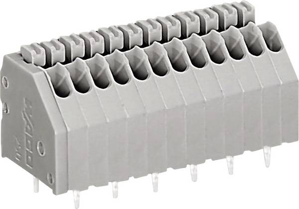 WAGO 250-1404 Veerkrachtklemblok 0.50 mm² Aantal polen 4 Grijs 1 stuk(s)