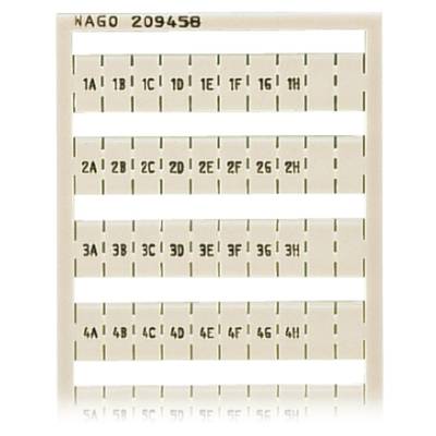 WAGO 209-458 Markeringskaarten Opdruk: L3, L2, L1, N, PE, PE, L3, L2, L1, N 5 stuk(s)