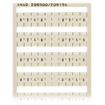 WAGO 209-500/209-134 Markeringskaarten Opdruk: 0, 2, 4, 6, 1, 3, 5, 7 5 stuk(s)