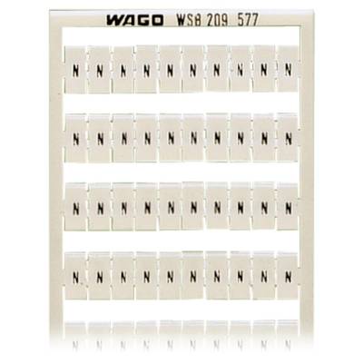 WAGO 209-577 Markeringskaarten Opdruk: N 5 stuk(s)