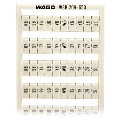 WAGO 209-650 Markeringskaarten Opdruk: R6, S6, T6, Y6, Z6, SL 5 stuk(s)