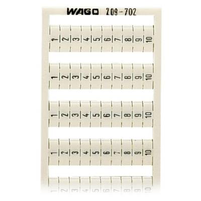 WAGO 209-702 Markeringskaarten Opdruk: 1 - 10 5 stuk(s)