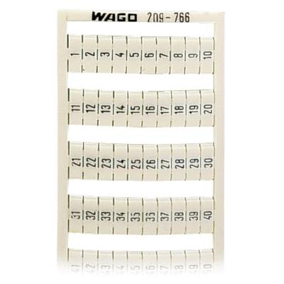 WAGO 209-766 Markeringskaarten Opdruk: 1 - 50 5 stuk(s)
