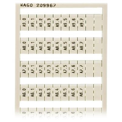 WAGO 209-967 Markeringskaarten Opdruk: A0.0 A0.1 - A9.6, A9.7 5 stuk(s)