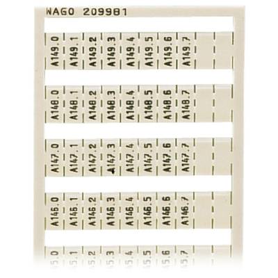 WAGO 209-981 Markeringskaarten Opdruk: A140.0 A140.1 - A149.6, A149.7 5 stuk(s)