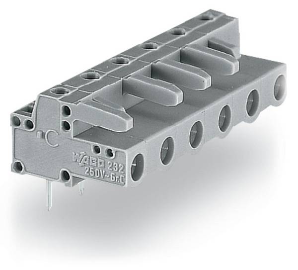 WAGO 232-834 Female behuizing (board) 232 Totaal aantal polen: 4 Rastermaat: 7.50 mm Inhoud: 50 stuk(s)