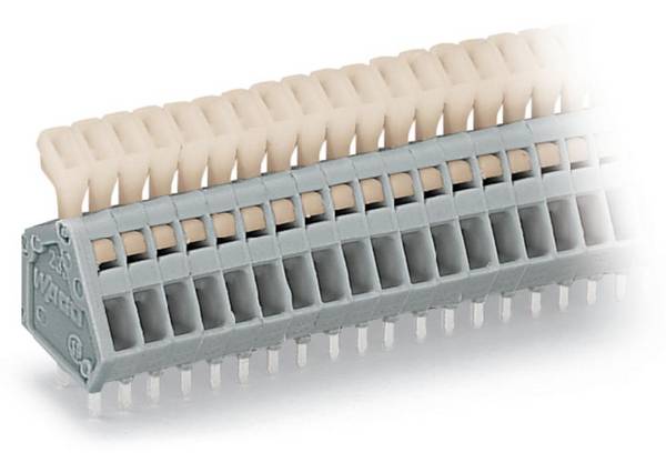 WAGO 233-207 Veerkrachtklemblok 0.50 mm² Aantal polen 7 Grijs 240 stuk(s)