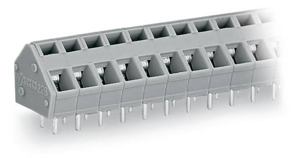 WAGO 236-102 Veerkrachtklemblok 2.50 mm² Aantal polen 2 Grijs 420 stuk(s)