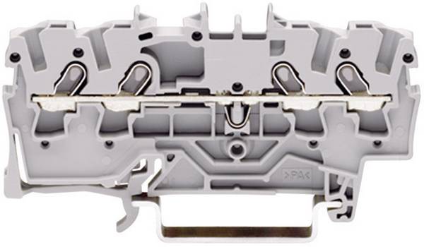 WAGO 2000-1401 Doorgangsklem 3.50 mm Spanveer Toewijzing: L Grijs 1 stuk(s)