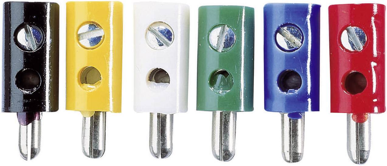 Vijf kleurrijke striptangen (zwart, geel, wit, groen, rood) naast elkaar, elk met een zilveren metalen uiteinde.