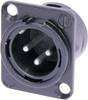 Neutrik NC3MDL1BAG XLR-connector Flensstekker, contacten recht Aantal polen: 3 Zwart 1 stuk(s)