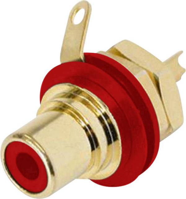 Rean AV NYS367-2 Cinch-connector Bus, inbouw verticaal Aantal polen: 2 Rood 1 stuk(s)