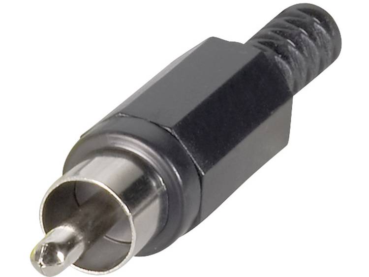 Cinch-connector Stekker, recht Aantal polen: 2 Zwart BKL Electronic 072137-T 1 stuks