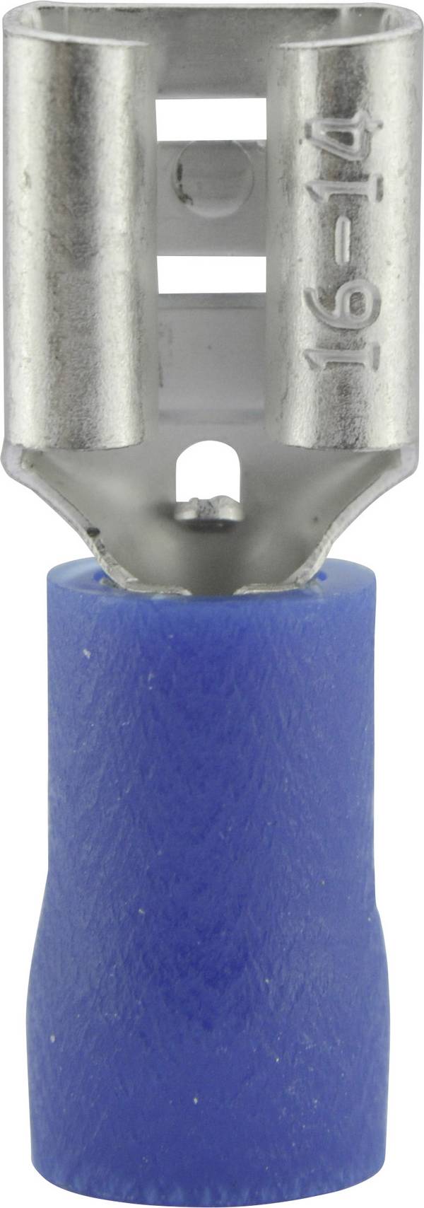 Vogt Verbindungstechnik 3906S-1 Platte stekker (female) Insteekbreedte: 6.3 mm Insteekdikte: 0.8 mm 180 ° Deels geïsoleerd Blauw 1 stuk(s)