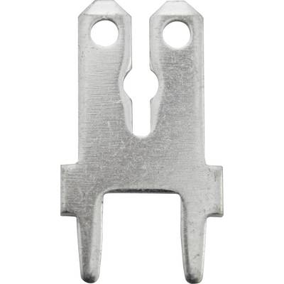 Metalen bevestigingsclip met twee gaten bovenaan en twee korte, rechte haken onderaan. Gebruikt voor de bevestiging van panelen.