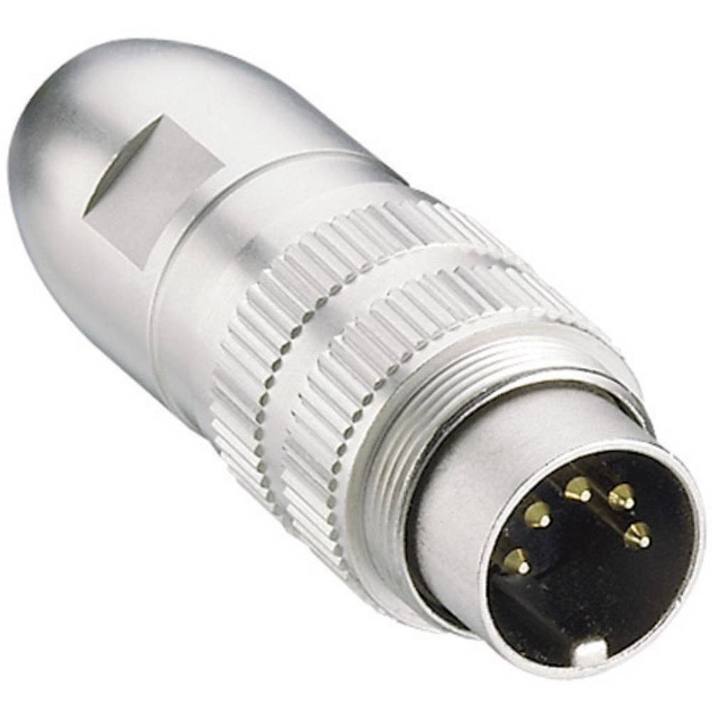 Lumberg 0331 04 DIN-connector Stekker, recht Aantal polen: 4 Zilver 1 stuk(s)