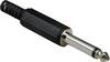 BKL Electronic 1107001 Jackplug 6,35 mm Stekker, recht Aantal polen: 2 Mono Zwart 1 stuk(s)