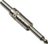 BKL Electronic 1107008 Jackplug 6,35 mm Stekker, recht Aantal polen: 2 Mono Zilver 1 stuk(s)