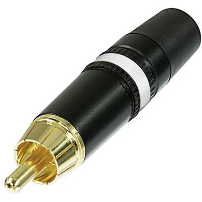 Rean AV NYS373-9 Cinch-connector Stekker, recht Aantal polen: 2  Zwart, Wit 1 stuk(s) 