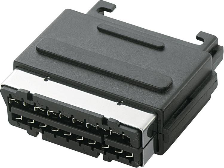 SCART-connector Stekker, inbouw verticaal Aantal polen: 21 Zwart 1 stuks