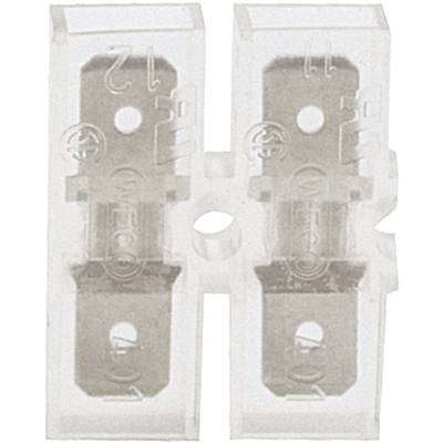 Klauke 8001 Platte connector  Insteekbreedte: 6.3 mm Insteekdikte: 0.8 mm 180 ° Volledig geïsoleerd Transparant 1 stuk(s