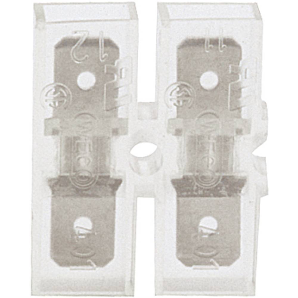 Klauke 8001 Platte connector Insteekbreedte: 6.3 mm Insteekdikte: 0.8 mm 180 ° Volledig geïsoleerd Transparant 1 stuk(s)