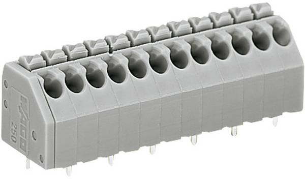 WAGO 250-203 Veerkrachtklemblok 1.50 mm² Aantal polen 3 Grijs 1 stuk(s)