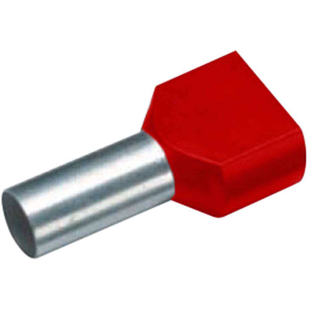 Cimco 18 2406 Dubbele adereindhuls 1 mm² Deels geïsoleerd Rood 100 stuk(s)