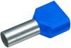 Cimco 18 2402 Dubbele adereindhulzen 0.75 mm² Deels geïsoleerd Blauw 100 stuk(s)