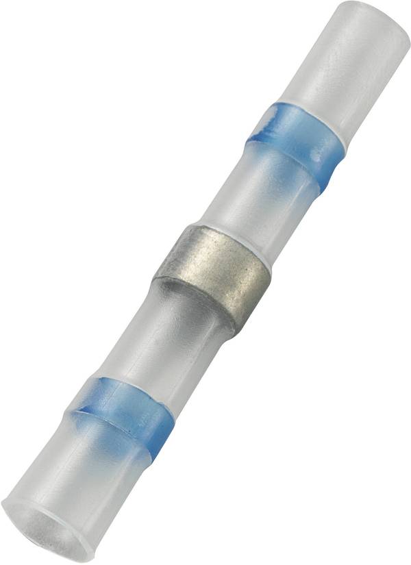 TRU COMPONENTS 736387 Stootverbinder Met krimpkous 1 mm² 2.50 mm² Volledig geïsoleerd Blauw 1 stuk(s)