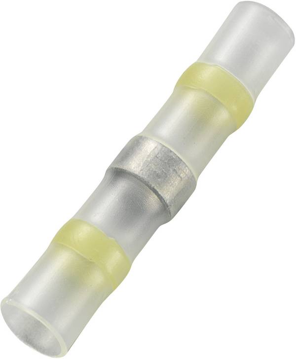 TRU COMPONENTS 736461 Stootverbinder Met krimpkous 4 mm² 6 mm² Volledig geïsoleerd Geel 15 stuk(s)