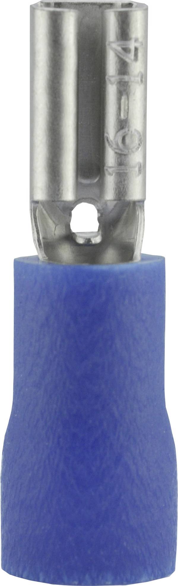 Vogt Verbindungstechnik 389905S Platte stekker (female) Insteekbreedte: 2.8 mm Insteekdikte: 0.5 mm 180 ° Deels geïsoleerd Blauw 1 stuk(s)